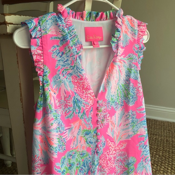 New: Lilly Pulitzer Callie Shift Dress in Prosecco Pink Seaing Things. Size 4 - Picture 3 of 15